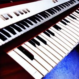 Musical keyboard accessories unique generated image