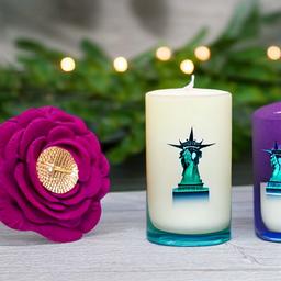 Statue of Liberty as a Scented candles, detailed product photo, 4 k, realistic, acton figure, studio lighting, professional photo