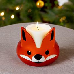in the shape of Fox Votive candle Dining table centerpiece, 8k, high res