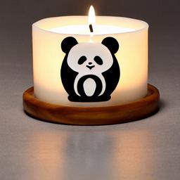 in the shape of Panda Tealight candle Dining table centerpiece, 8k, high res