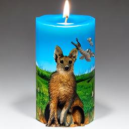 Animals and wildlife Pillar candle