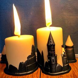 Hogwarts textbook Sculpted candles with desert in the distance