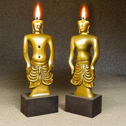buddha Twisted taper candles