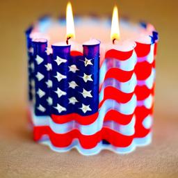 american flag Twisted taper candles