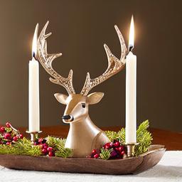 in the shape of Deer Birthday candle Dining table centerpiece, 8k, high res