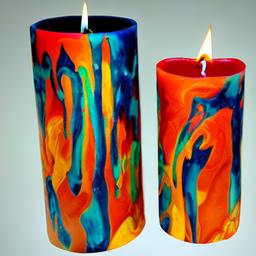 Abstract art and expressionism Pillar candle furniture