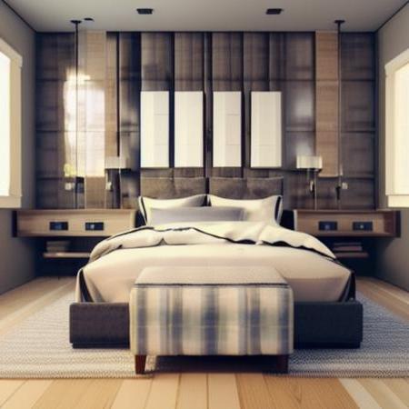 mixed style bedroom